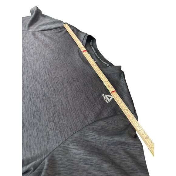 Reebok Mens Athletic T-Shirt XL Black and Gray Quick-Dry Short Sleeve - Picture 6 of 8